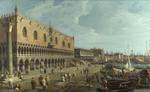 欧洲12-19世纪油画三_CANALETTO - The Doge's Palace and the Riva degli Schiavoni